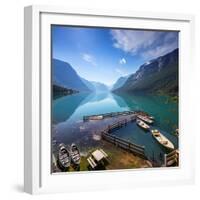 Lovatnet Lake, Norway, Panoramic View-Bogomyako-Framed Photographic Print