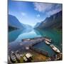 Lovatnet Lake, Norway, Panoramic View-Bogomyako-Mounted Photographic Print