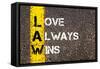 Love Always Wins - Law Concept-StanciuC-Framed Stretched Canvas