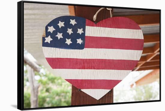 Love America, Heart and US Flag-Joseph Sohm-Framed Stretched Canvas