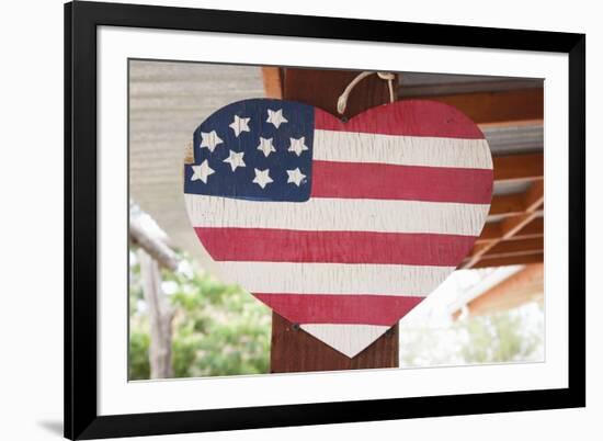 Love America, Heart and US Flag-Joseph Sohm-Framed Photographic Print