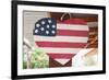 Love America, Heart and US Flag-Joseph Sohm-Framed Photographic Print