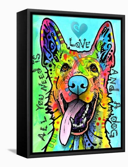 Love and a Dog-Dean Russo-Framed Stretched Canvas