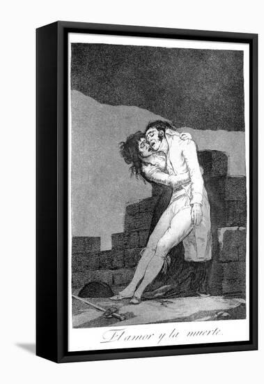 Love and Death, 1799-Francisco de Goya-Framed Stretched Canvas