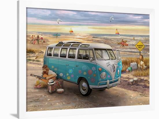 Love and Hope Vw Bus-null-Framed Poster