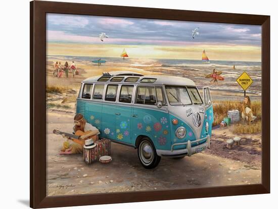 Love and Hope Vw Bus-null-Framed Poster