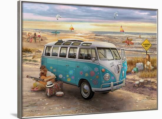 Love and Hope Vw Bus-null-Framed Poster