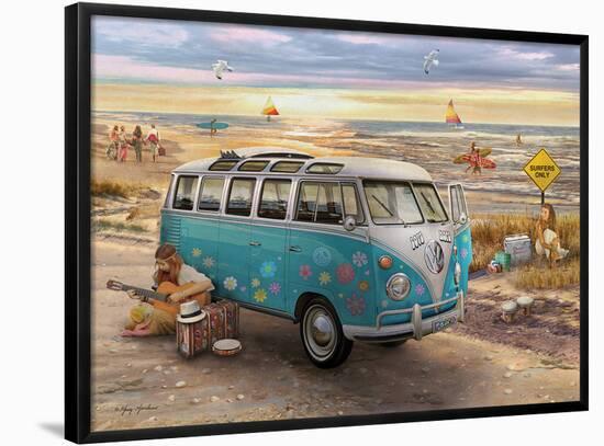 Love and Hope Vw Bus-null-Framed Poster