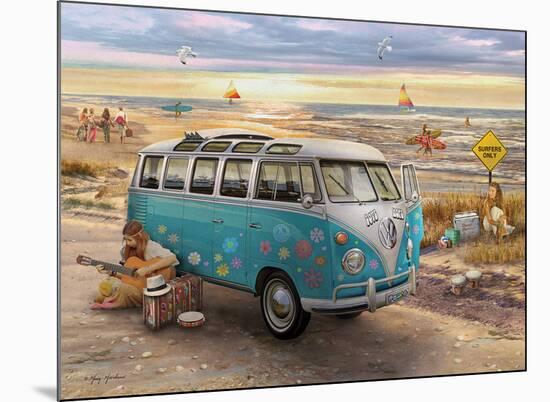 Love and Hope Vw Bus-null-Mounted Poster