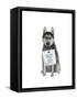 Love and Husky-Fab Funky-Framed Stretched Canvas