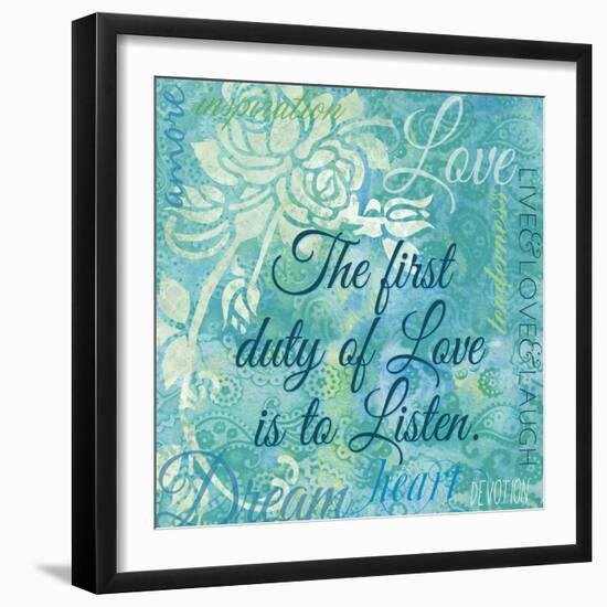 Love and Listen-Bee Sturgis-Framed Art Print