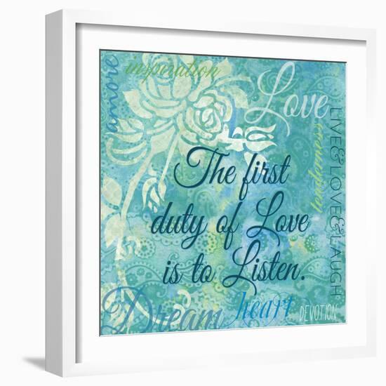 Love and Listen-Bee Sturgis-Framed Art Print