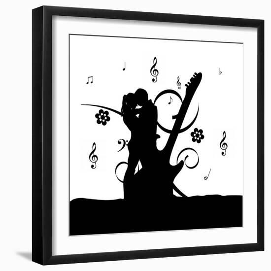 Love And Music-Ata Alishahi-Framed Giclee Print