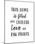 Love and Paw Prints-Joni Whyte-Mounted Giclee Print