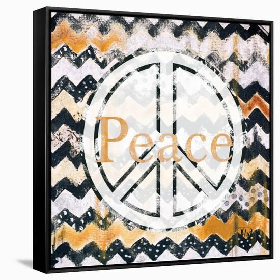 Love and Peace Square II-Patricia Pinto-Framed Stretched Canvas