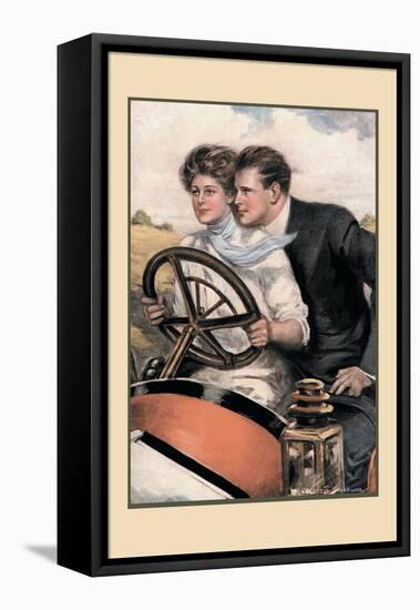 Love and Six Cylinders-Clarence F. Underwood-Framed Stretched Canvas