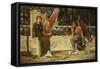 Love and Time-John Melhuish Strudwick-Framed Stretched Canvas