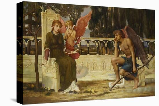 Love and Time-John Melhuish Strudwick-Stretched Canvas