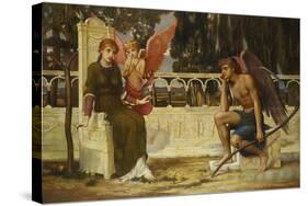 Love and Time-John Melhuish Strudwick-Stretched Canvas