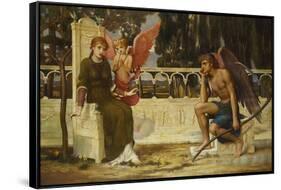 Love and Time-John Melhuish Strudwick-Framed Stretched Canvas