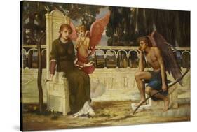 Love and Time-John Melhuish Strudwick-Stretched Canvas