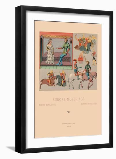 Love and War in Thirteenth Century Europe-Racinet-Framed Art Print