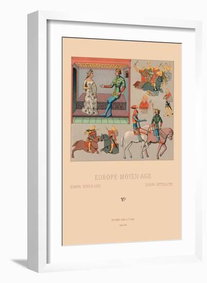 Love and War in Thirteenth Century Europe-Racinet-Framed Art Print