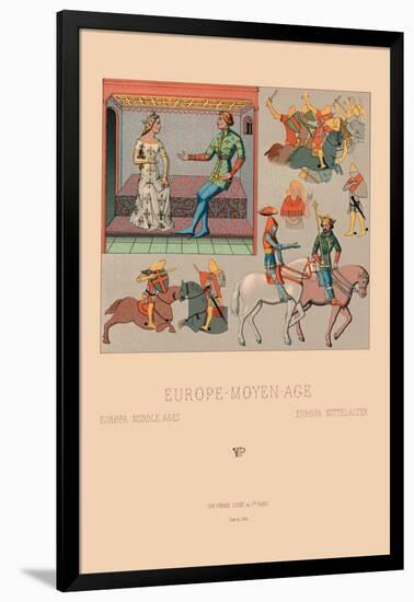 Love and War in Thirteenth Century Europe-Racinet-Framed Art Print