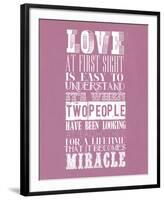 Love At First Sight Is Easy To Understand-null-Framed Giclee Print