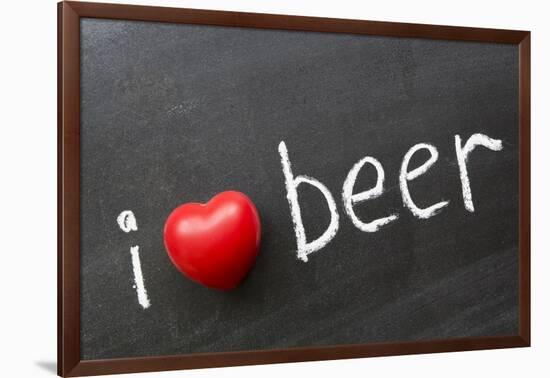 Love Beer-Yury Zap-Framed Art Print