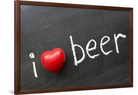 Love Beer-Yury Zap-Framed Art Print