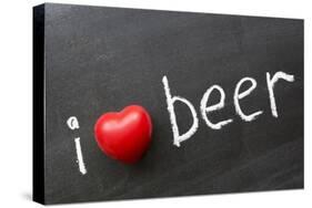 Love Beer-Yury Zap-Stretched Canvas