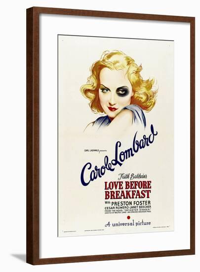 LOVE BEFORE BREAKFAST, Carole Lombard, 1936-null-Framed Art Print