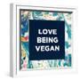 Love Being Vegan-Swedish Marble-Framed Art Print