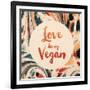 Love Being Vegan-Swedish Marble-Framed Art Print