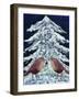 Love Birds in Snow-Cheryl Bartley-Framed Giclee Print