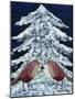 Love Birds in Snow-Cheryl Bartley-Mounted Giclee Print