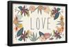 Love Bouquet in Beige-Lila Fe-Framed Poster