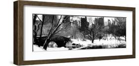 Love Bridge in Central Park, Winter-Igor Maloratsky-Framed Art Print