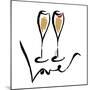 Love  Champagne-OnRei-Mounted Premium Giclee Print