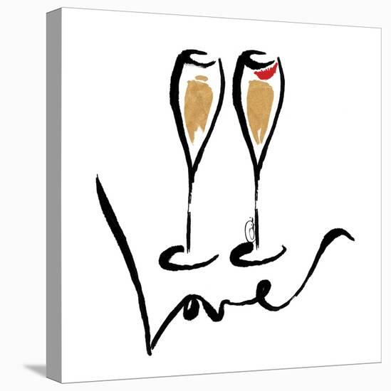Love  Champagne-OnRei-Stretched Canvas