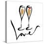 Love  Champagne-OnRei-Stretched Canvas