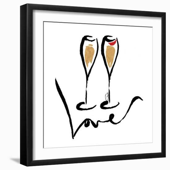 Love  Champagne-OnRei-Framed Art Print