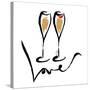 Love  Champagne-OnRei-Stretched Canvas