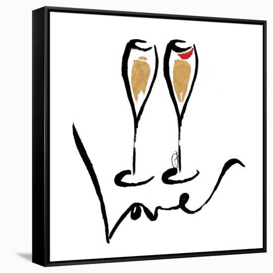 Love  Champagne-OnRei-Framed Stretched Canvas