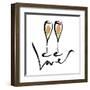 Love  Champagne-OnRei-Framed Art Print