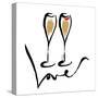 Love  Champagne-OnRei-Stretched Canvas