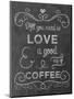 Love Coffee-Erin Clark-Mounted Giclee Print