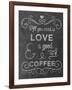 Love Coffee-Erin Clark-Framed Giclee Print