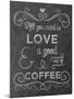 Love Coffee-Erin Clark-Mounted Giclee Print